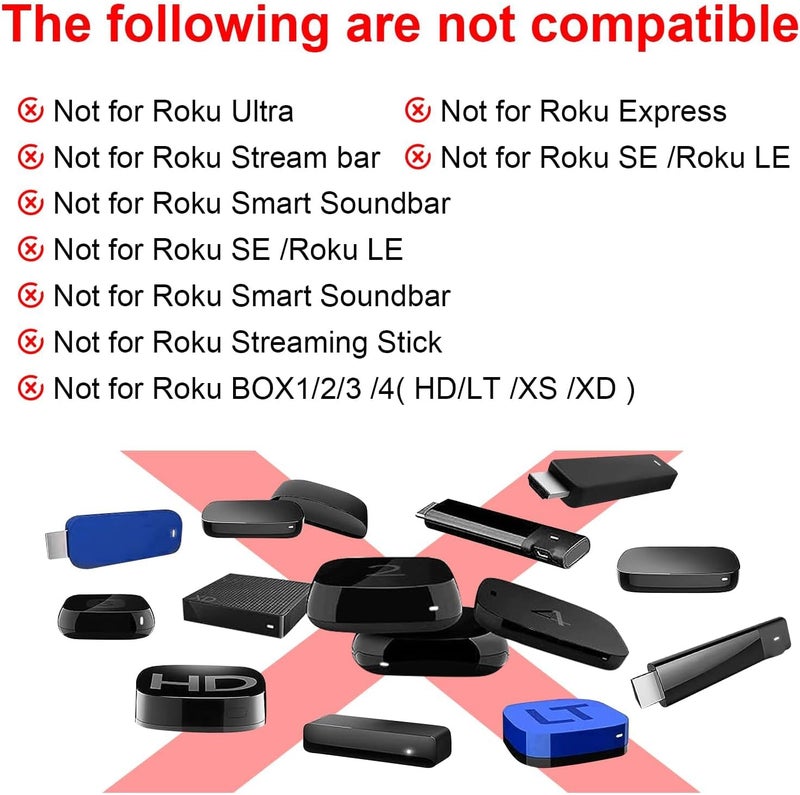 MOKEMAKE Remote for Roku TV & Cover for TCL Roku Remote, 2-Pack Remotes Replacement Cover Compatible with TCL Roku TV Remote, Replacement for Roku TV Remote (Blue) - Image 5